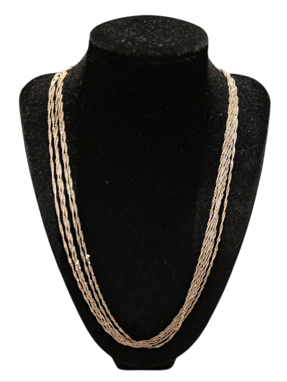 Multi-Strand Silver Rope Chain Necklace - Women Jewelry - Picture 2 of 2